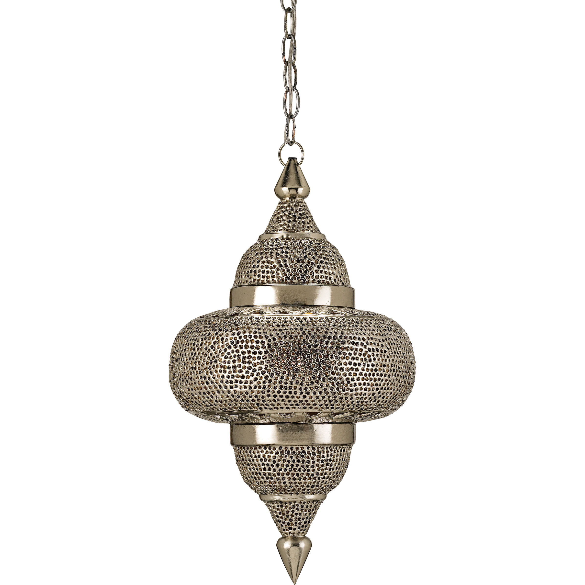 Tangiers 1 Light 12 inch Nickel Pendant Ceiling Light